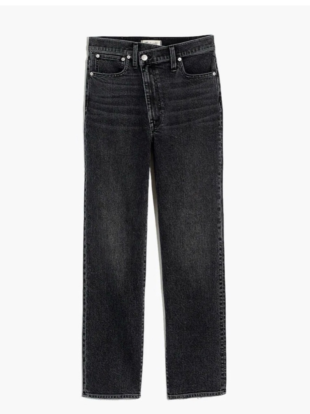 Madewell Women's Black Straight-Leg Jeans crossover edition